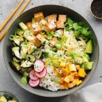 Tofu vegan bowl